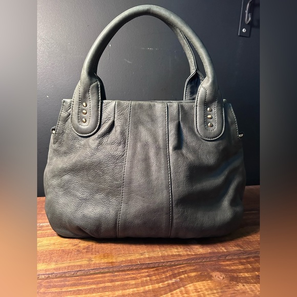 Genuine leather forest green shoulder bag I Y2K HOBO - Picture 1 of 6